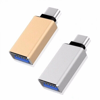 Redukce adaptér s USB-C výstupem a s USB 3.0 vstupem zlatá