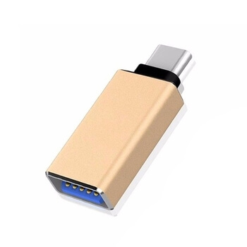 Redukce adaptér s USB-C výstupem a s USB 3.0 vstupem zlatá