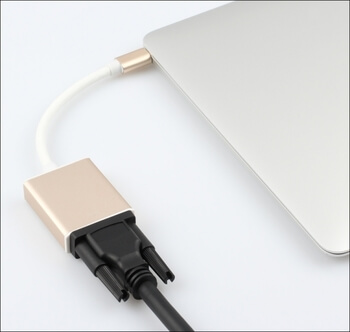 Redukce adaptér USB-C Type C a VGA zlatá