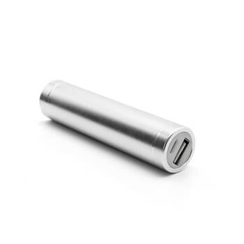 LIPSTICK power banka externí nabíječka s baterií 2600 mAh - stříbrná