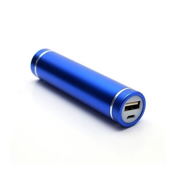 LIPSTICK power banka externí nabíječka s baterií 2600 mAh - modrá