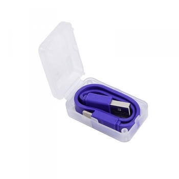 USB datový a nabíjecí kabel Lightning CANDY v pouzdře pro Apple - fialový