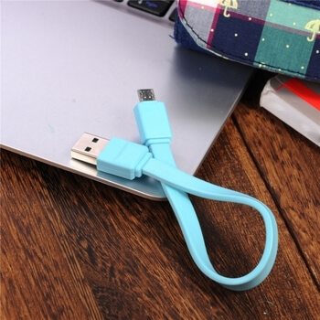 USB datový a nabíjecí kabel Micro USB CANDY v pouzdře - růžový