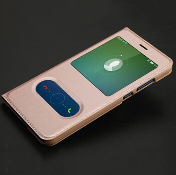 Flipové pouzdro z ekokůže pro Huawei P10 Lite - růžové