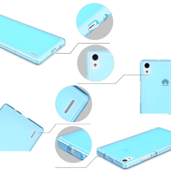 Silikonový mléčný ochranný obal pro Huawei Ascend P7 - bílý