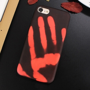 Měnící se termo ochranný kryt pro Apple iPhone 6/6S - černo/červený