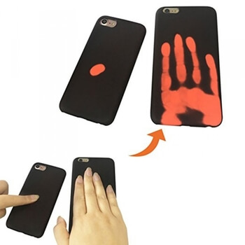 Měnící se termo ochranný kryt pro Apple iPhone 6/6S - černo/červený