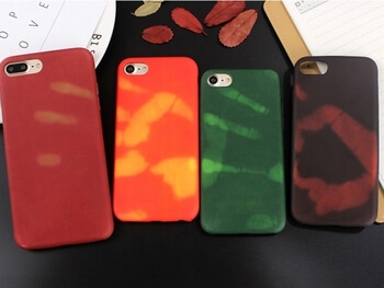 Měnící se termo ochranný kryt pro Apple iPhone 6 Plus/6S Plus - černo/červený