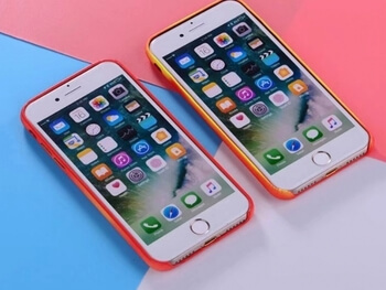 Měnící se termo ochranný kryt pro Apple iPhone 7 - červeno/žlutý