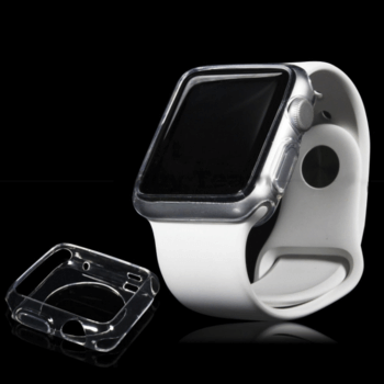 Ultratenký silikonový obal pro chytré hodinky Apple Watch 38 mm (2.+3.série) - průhledný