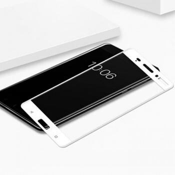 3x 3D tvrzené sklo s rámečkem pro Nokia 6 - bílé - 2+1 zdarma