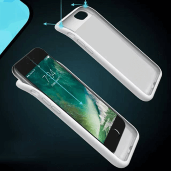 3v1 Silikonové pouzdro s externí baterií smart battery case power bank 3000 mAh pro Apple iPhone 6/6S - bílé