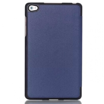2v1 Smart flip cover + zadní plastový ochranný kryt pro Huawei MediaPad M3 8.4 - tmavě modrý