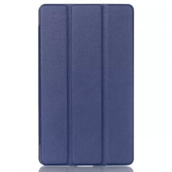 2v1 Smart flip cover + zadní plastový ochranný kryt pro Huawei MediaPad M3 8.4 - tmavě modrý