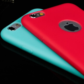 Silikonový matný obal s výřezem pro Apple iPhone 8 - modrý