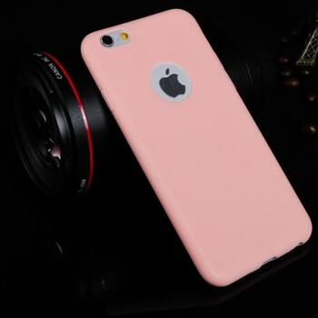 Silikonový matný obal s výřezem pro Apple iPhone 8 - růžový