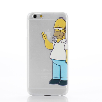 Ultratenký plastový kryt pro Apple iPhone 8 - Homer Simpson Jablko