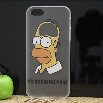 Ultratenký plastový kryt pro Apple iPhone 8 - Homer Simpson No Brain No Pain