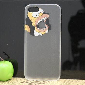 Ultratenký plastový kryt pro Apple iPhone 8 - Homer Simpson Hlava