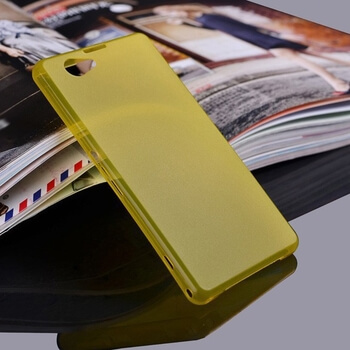 Ultratenký plastový kryt pro Sony Xperia Z1 Compact D5503 - žlutý