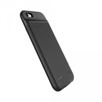 3v1 Silikonové pouzdro s externí baterií smart battery case power bank 4000 mAh pro Apple iPhone 8 Plus - černé