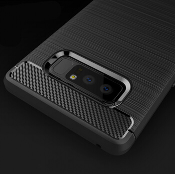 Ochranný silikonový obal karbon pro Samsung Galaxy Note 8 N950F - černý