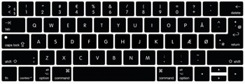 Silikonový ochranný obal na klávesnici EU verze pro Apple MacBook Pro 13" TouchBar (2016-2019) - černý
