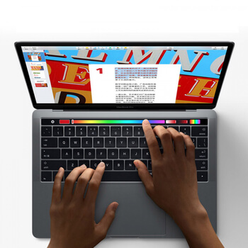 Silikonový ochranný obal na klávesnici EU verze pro Apple MacBook Pro 13" TouchBar (2016-2019) - průhledný