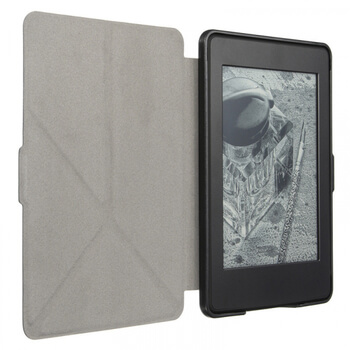 Kožený flipový kryt pro čtečku elektronických knih se stojánkem Paperwhite 3 SES - černý