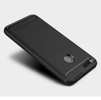 Ochranný silikonový obal karbon pro Xiaomi Mi A1 Global - černý