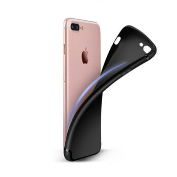 Silikonový matný obal pro Apple iPhone 7 Plus - černý
