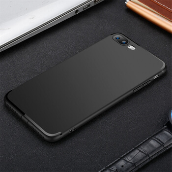 Silikonový matný obal pro Apple iPhone 8 Plus - černý