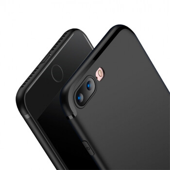Silikonový matný obal pro Apple iPhone 8 Plus - černý