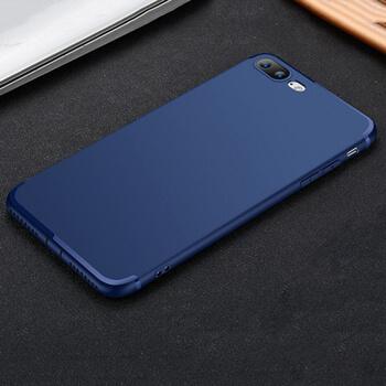 Silikonový matný obal pro Apple iPhone 8 Plus - modrý