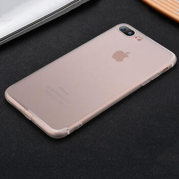 Silikonový matný obal pro Apple iPhone 8 Plus - průhledný