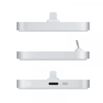 Hliníková nabíjecí a synchronizační stanice s Lightning konektorem pro Apple iPhone - stříbrná
