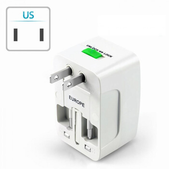 4v1 Univerzální cestovní adaptér redukce nabíječka do zásuvek UK/US/AU/EU - Bílý