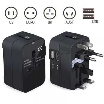 4v1 Univerzální cestovní adaptér redukce nabíječka do zásuvek UK/US/AU/EU - Bílý