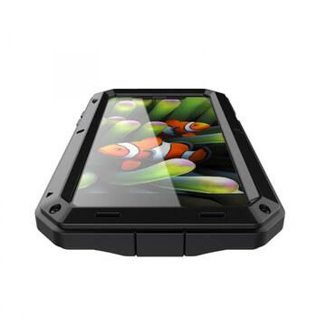 EXTRÉMNĚ odolný hliníkovo-silikonový obal pro Apple iPhone X/XS - stříbrný