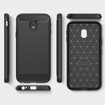 Ochranný silikonový obal karbon pro Samsung Galaxy J3 2017 J330F - černý