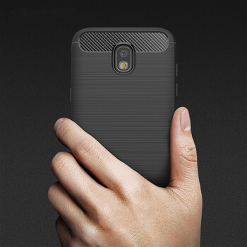 Ochranný silikonový obal karbon pro Samsung Galaxy J3 2017 J330F - černý