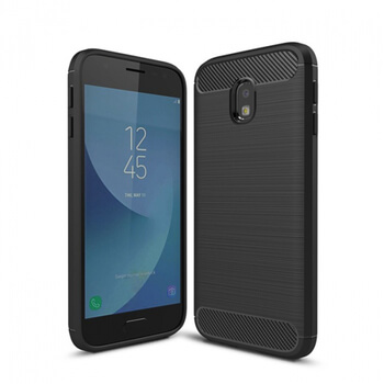 Ochranný silikonový obal karbon pro Samsung Galaxy J7 2017 J730F - černý