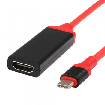 Kabel s redukcí USB-C se vstupem pro HDMI 4K pro Apple MacBook červená