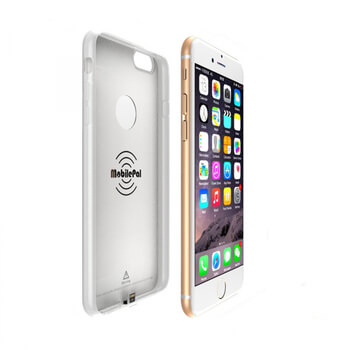 Ochranný silikonový obal s integrací pro bezdrátové nabíjení Qi pro Apple iPhone 6/6S - zlatý