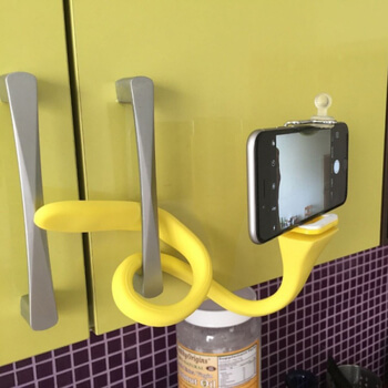 Multifunkční BananaPod selfie držák a stativ pro telefony smartphony kamery GoPro a další - růžový