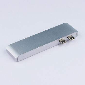 6v1 Redukce z USB-C na USB Type C, USB3.0, TF, SD karty pro Nový Apple MacBook Pro 13" 15" TouchBar (2016-2019) stříbrná