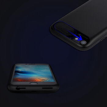 3v1 Pouzdro s externí baterií smart battery case power bank s indikátorem nabití 3000 mAh pro Apple iPhone 7 - černé
