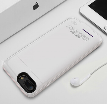3v1 Plastové pouzdro s externí baterií smart battery case power bank 3000 mAh pro Apple iPhone 7 - bílé