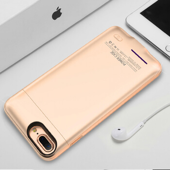 3v1 Plastové pouzdro s externí baterií smart battery case power bank 3000 mAh pro Apple iPhone 7 - zlaté