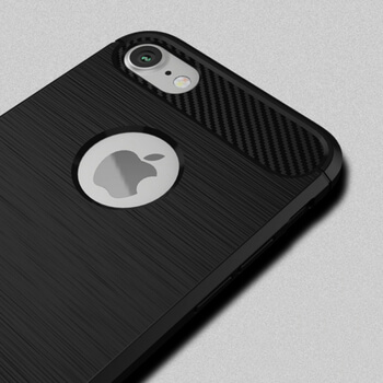 Ochranný silikonový obal karbon pro Apple iPhone 5/5S/SE - černý